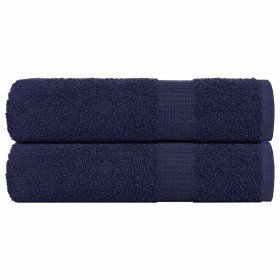 Toallas de mano FROGN 2 uds azul marino 50x100 cm 360 g/m² en Toallas | Comprar online en Foru.es