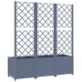 Jardinera con enrejado PP gris oscuro 120x40x136 cm de vidaXL, Maceteros y jardineras - Ref: Foro24-318253, Precio: 105,94 €,...