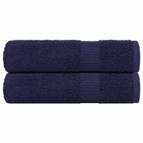 Toallas de ducha FROGN 2 uds azul marino 70x140 cm 360 g/m² en Toallas | Comprar online en Foru.es