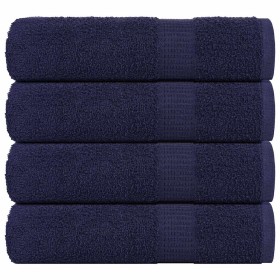 Toallas de baño FROGN 4 uds azul marino 100x150 cm 360 g/m² en Toallas | Comprar online en Foru.es