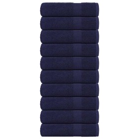 Toallas de baño FROGN 10 uds azul marino 100x150 cm 360 g/m² en Toallas | Comprar online en Foru.es