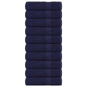 Toallas de baño FROGN 10 uds azul marino 100x150 cm 360 g/m² en Toallas | Comprar online en Foru.es