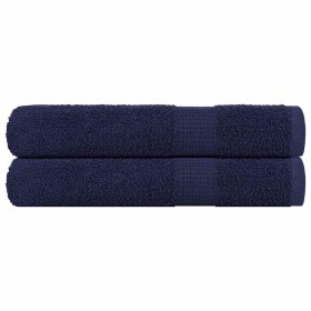 Toallas de sauna FROGN 2 uds azul marino 80x200 cm 360 g/m² en Toallas | Comprar online en Foru.es