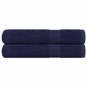 Toallas de sauna FROGN 2 uds azul marino 80x200 cm 360 g/m² en Toallas | Comprar online en Foru.es