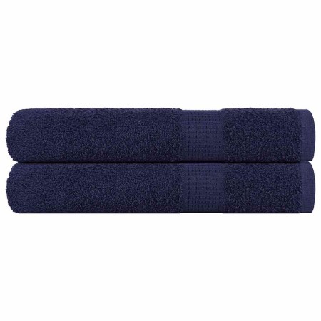 Toallas de sauna FROGN 2 uds azul marino 80x200 cm 360 g/m² en Toallas | Comprar online en Foru.es