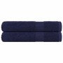 Toallas de sauna FROGN 2 uds azul marino 80x200 cm 360 g/m² en Toallas | Comprar online en Foru.es