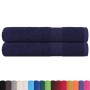 Toallas de sauna FROGN 2 uds azul marino 80x200 cm 360 g/m² en Toallas | Comprar online en Foru.es