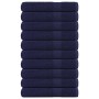 Toallas de sauna FROGN 10 uds azul marino 80x200 cm 360 g/m² en Toallas | Comprar online en Foru.es