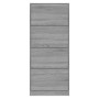 Mueble zapatero madera contrachapada gris Sonoma 63x24x147 cm de vidaXL, Zapateros y organizadores de calzado - Ref: Foro24-3...