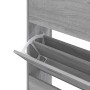 Mueble zapatero madera contrachapada gris Sonoma 63x24x147 cm de vidaXL, Zapateros y organizadores de calzado - Ref: Foro24-3...