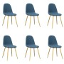 Sillas de comedor 6 unidades terciopelo azul en Sillas de comedor | Comprar online en Foru.es