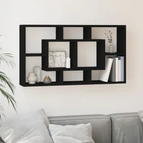 Estantería de pared con 8 compartimentos negro de vidaXL, Estantes y estanterías - Ref: Foro24-342589, Precio: 63,59 €, Descu...
