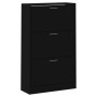 Mueble zapatero madera contrachapada negro 63x24x103 cm de vidaXL, Zapateros y organizadores de calzado - Ref: Foro24-342552,...