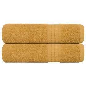 Toallas de mano FROGN 2 uds oro 50x100 cm 360 g/m² en Toallas | Comprar online en Foru.es