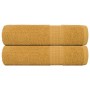Toallas de mano FROGN 2 uds oro 50x100 cm 360 g/m² en Toallas | Comprar online en Foru.es