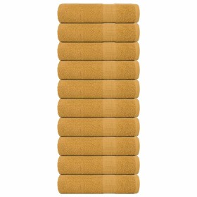 Toallas de mano FROGN 10 uds oro 50x100 cm 360 g/m² en Toallas | Comprar online en Foru.es