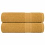 Toallas de ducha FROGN 2 uds oro 70x140 cm 360 g/m² en Toallas | Comprar online en Foru.es