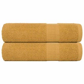 Toallas de ducha FROGN 2 uds oro 70x140 cm 360 g/m² en Toallas | Comprar online en Foru.es