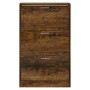 Mueble zapatero madera contrachapada roble ahumado 63x24x103 cm de vidaXL, Zapateros y organizadores de calzado - Ref: Foro24...