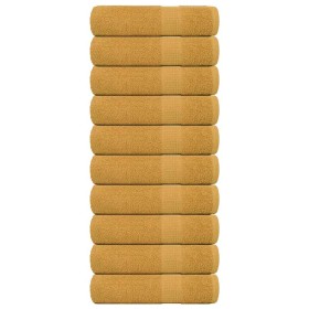 Toallas de ducha FROGN 10 uds oro 70x140 cm 360 g/m² en Toallas | Comprar online en Foru.es