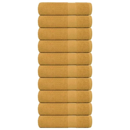 Toallas de ducha FROGN 10 uds oro 70x140 cm 360 g/m² en Toallas | Comprar online en Foru.es