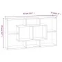 Estantería de pared con 8 compartimentos gris Sonoma de vidaXL, Estantes y estanterías - Ref: Foro24-342593, Precio: 46,81 €,...