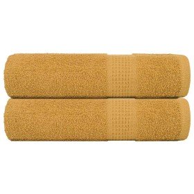 Toallas de baño FROGN 2 uds oro 100x150 cm 360 g/m² en Toallas | Comprar online en Foru.es
