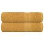 Toallas de baño FROGN 2 uds oro 100x150 cm 360 g/m² en Toallas | Comprar online en Foru.es