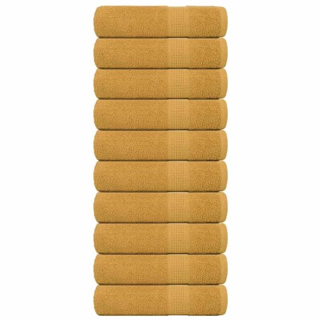 Toallas de baño FROGN 10 uds oro 100x150 cm 360 g/m² en Toallas | Comprar online en Foru.es