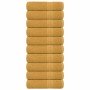Toallas de baño FROGN 10 uds oro 100x150 cm 360 g/m² en Toallas | Comprar online en Foru.es
