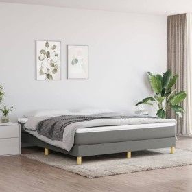 Estructura de cama tela gris oscuro 180x200 cm de vidaXL, Camas y somieres - Ref: Foro24-3120631, Precio: 124,39 €, Descuento: %