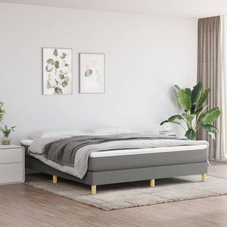 Estructura de cama tela gris oscuro 180x200 cm de vidaXL, Camas y somieres - Ref: Foro24-3120631, Precio: 124,39 €, Descuento: %