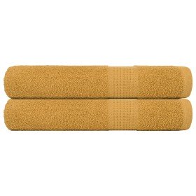 Toallas de sauna FROGN 2 uds oro 80x200 cm 360 g/m² en Toallas | Comprar online en Foru.es