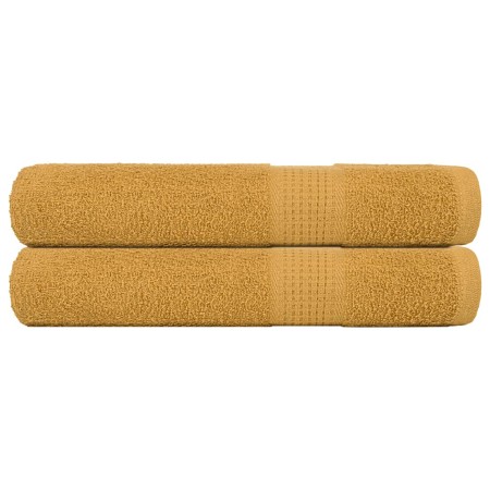 Toallas de sauna FROGN 2 uds oro 80x200 cm 360 g/m² en Toallas | Comprar online en Foru.es
