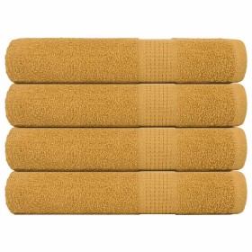 Toallas de sauna FROGN 4 uds oro 80x200 cm 360 g/m² en Toallas | Comprar online en Foru.es