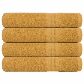Toallas de sauna FROGN 4 uds oro 80x200 cm 360 g/m² en Toallas | Comprar online en Foru.es
