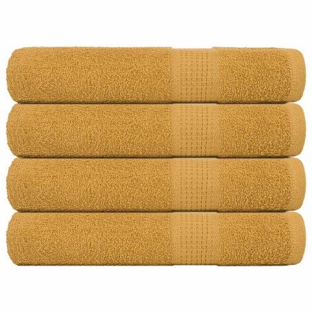 Toallas de sauna FROGN 4 uds oro 80x200 cm 360 g/m² en Toallas | Comprar online en Foru.es