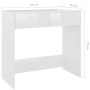 Escritorio de madera contrachapada blanco brillo 80x40x75 cm de vidaXL, Escritorios - Ref: Foro24-801361, Precio: 78,25 €, De...