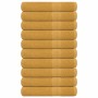 Toallas de sauna FROGN 10 uds oro 80x200 cm 360 g/m² en Toallas | Comprar online en Foru.es