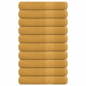 Toallas de sauna FROGN 10 uds oro 80x200 cm 360 g/m² en Toallas | Comprar online en Foru.es