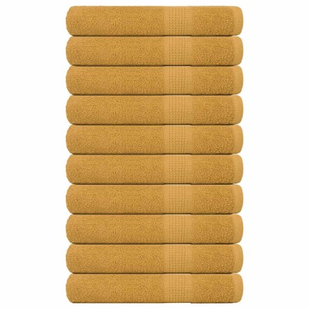 Toallas de sauna FROGN 10 uds oro 80x200 cm 360 g/m² en Toallas | Comprar online en Foru.es