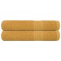 Toallas FROGN 2 uds oro 100x200 cm 360 g/m² en Toallas | Comprar online en Foru.es