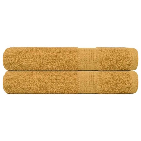 Toallas FROGN 2 uds oro 100x200 cm 360 g/m² en Toallas | Comprar online en Foru.es