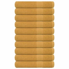 Toallas FROGN 10 uds oro 100x200 cm 360 g/m² en Toallas | Comprar online en Foru.es