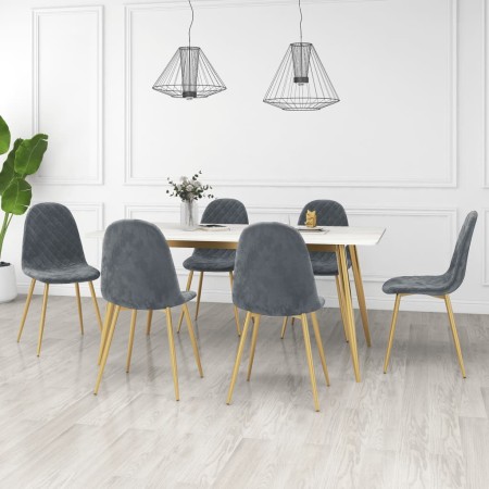 Sillas de comedor 6 unidades terciopelo verde oscuro en Sillas de comedor | Comprar online en Foru.es