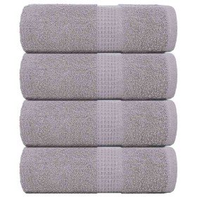 Toallas de baño FROGN 4 uds gris 30x30 cm 360 g/m² en Toallas | Comprar online en Foru.es