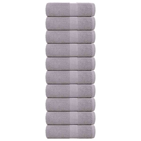 Toallas de baño FROGN 10 uds gris 30x30 cm 360 g/m² en Toallas | Comprar online en Foru.es