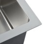 Fregadero de cocina hecho a mano de acero inoxidable de vidaXL, Fregaderos - Ref: Foro24-51526, Precio: 215,00 €, Descuento: %