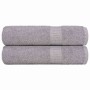 Toallas de ducha FROGN 2 uds gris 70x140 cm 360 g/m² en Toallas | Comprar online en Foru.es