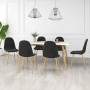 Silla de comedor 6 unidades terciopelo negro en Sillas de comedor | Comprar online en Foru.es